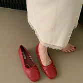 LIZAKOSHT  -  Spring New Brand Women Flat Shoes Fashion Round Toe Shallow Slip oN Ballerinas Shoes Soft Low Wedge Heel Boat Shoes New Woman